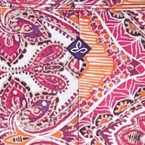 Prana Red & Orange Print Wrap Bodice GorpCore Athletic Dress NWOT Size M - Picture 8 of 15